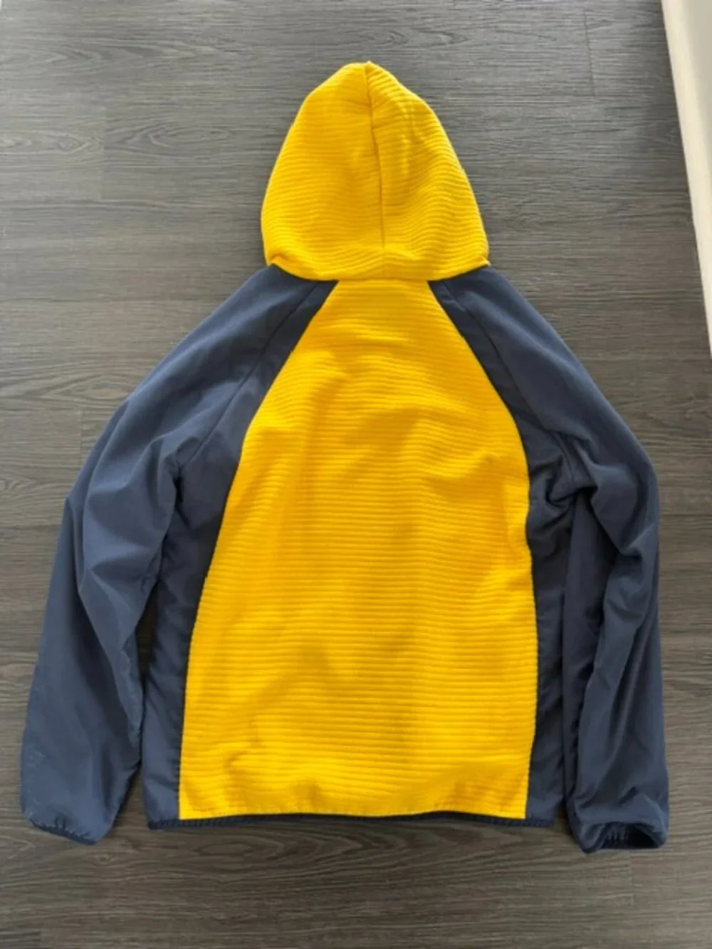 Nike Jordan Brand Michigan Wolverines Quarter Zip Hoodie Men's Size L Maize Navy
